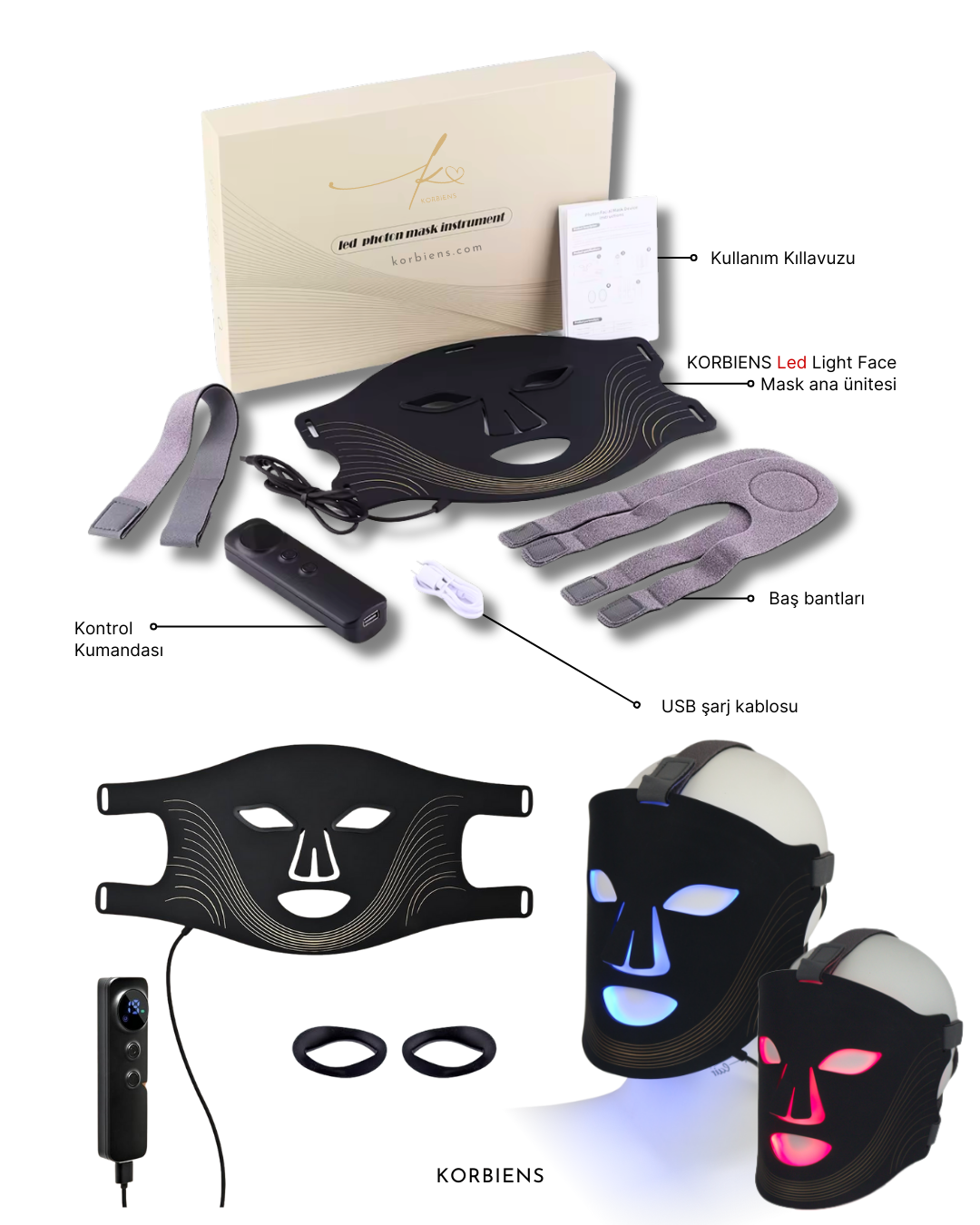 Myvane LED Işıklı Cilt Bakım Maskesi