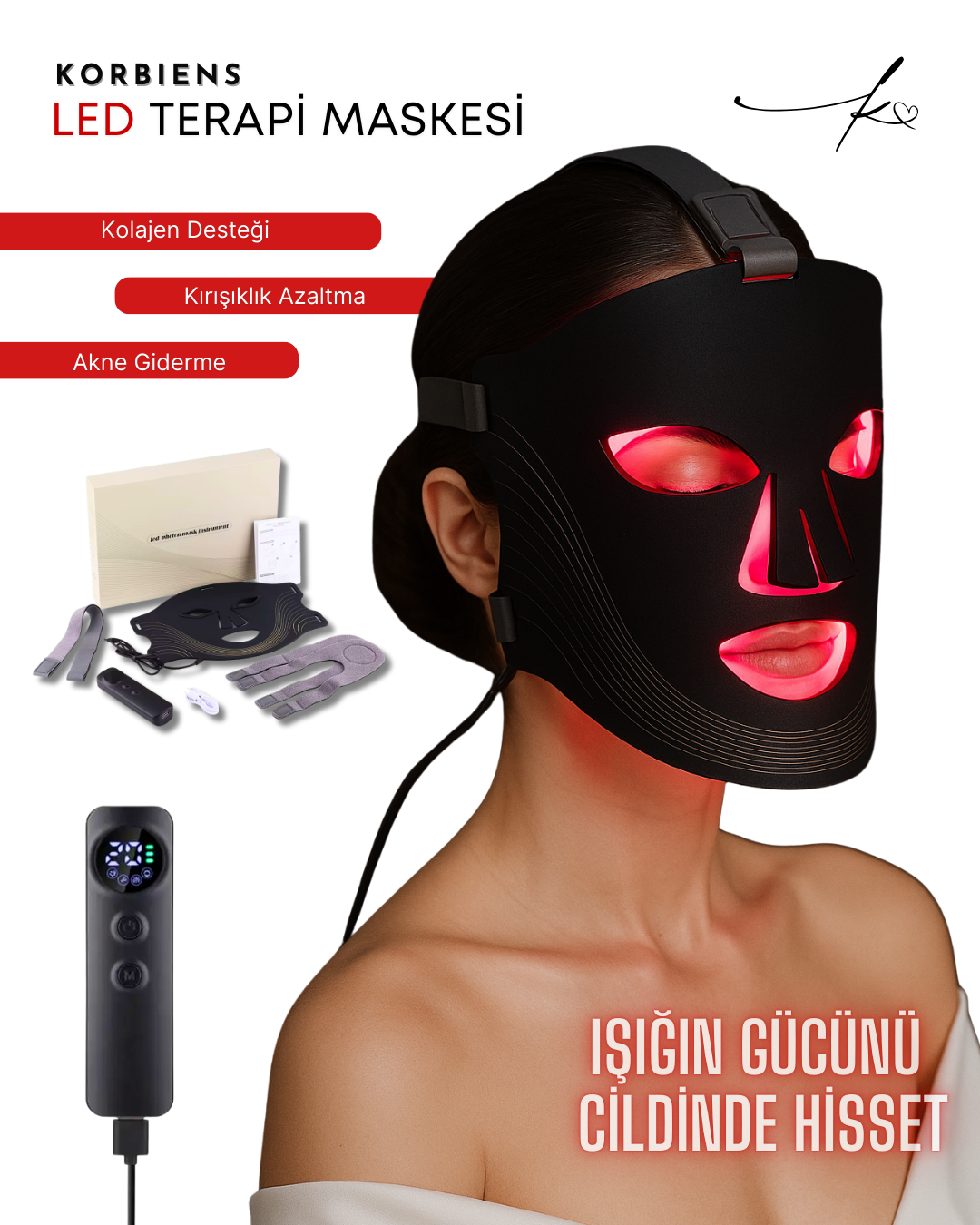 Myvane LED Işıklı Cilt Bakım Maskesi