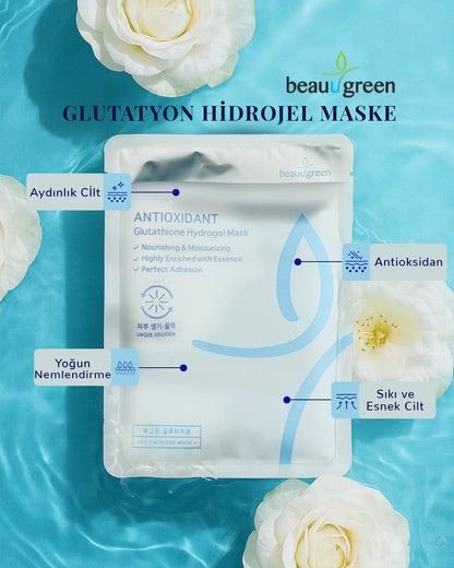 Beauugreen Antioksidan Glutatyon Hidrojel Maske | 5 adet | Korean Cosmetics - Glutathione Hydrogel Mask