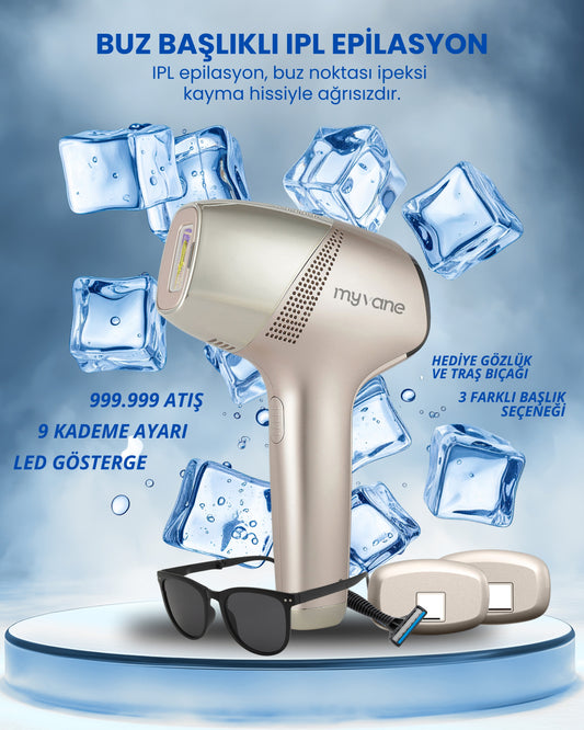 Myvane IPL Buz Başlıklı Lazer Epilasyon Cihazı - 999.999 Atış